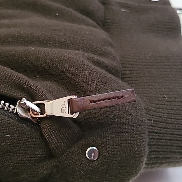 Ralph Lauren Cashmere and Silk Bomber Jacket in Forest Green - Picture 2 of 12